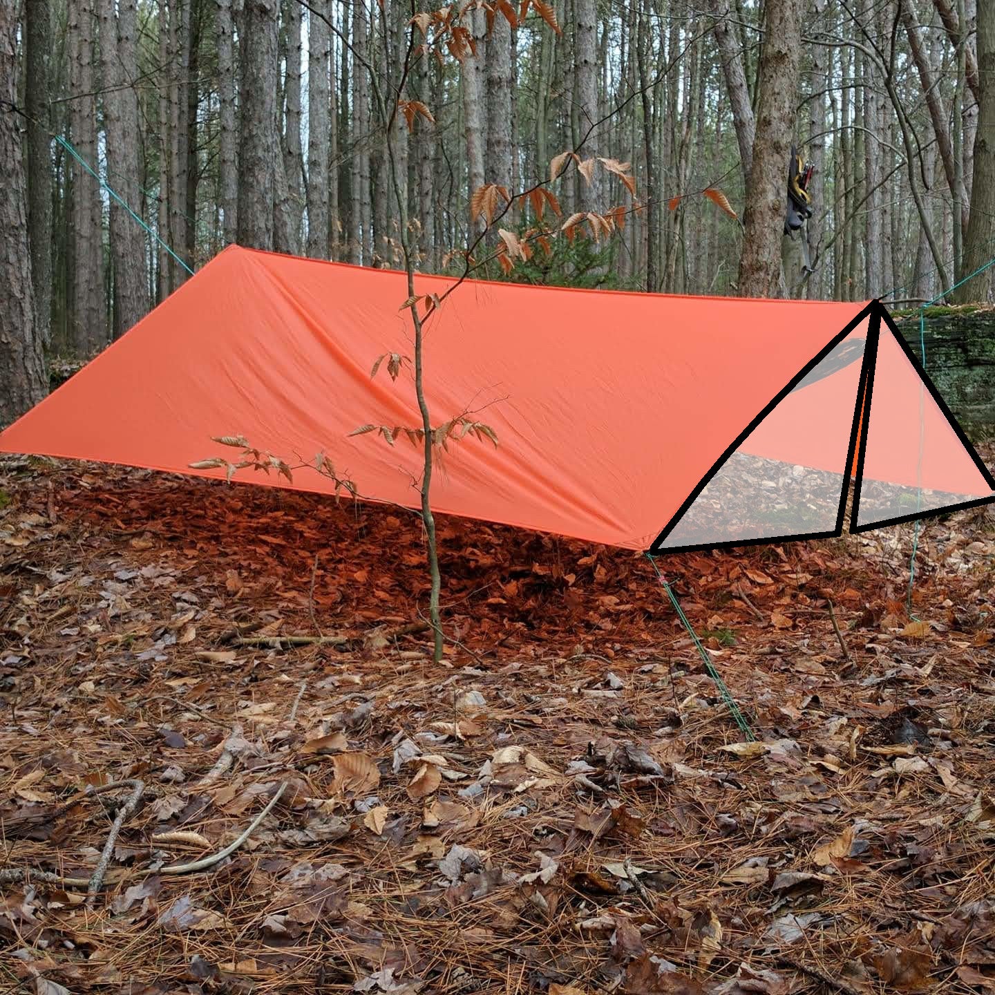 tarp with doors Big Doored Tarp – Hemlock Mountain Outdoors