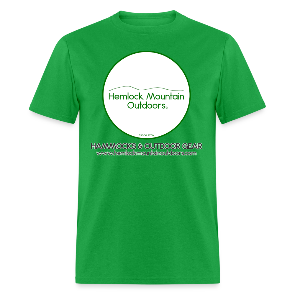 Reissue of the OG Hemlock Mountain Outdoors Tshirt - bright green