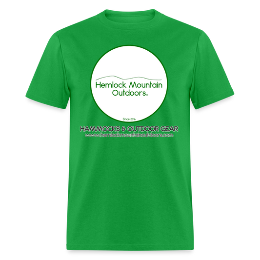 Reissue of the OG Hemlock Mountain Outdoors Tshirt - bright green