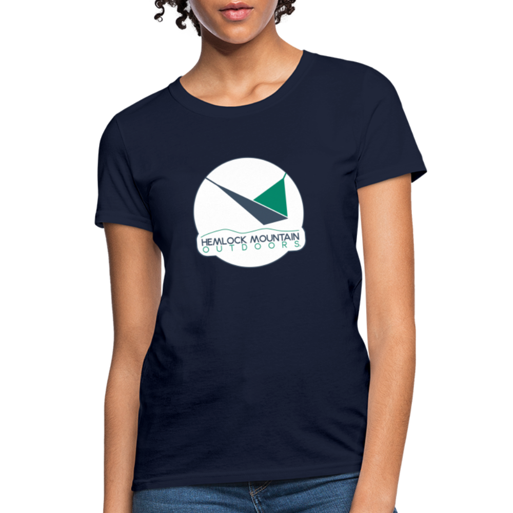 Hemlock Mountain Outdoors Logo Women's T-Shirt - navy