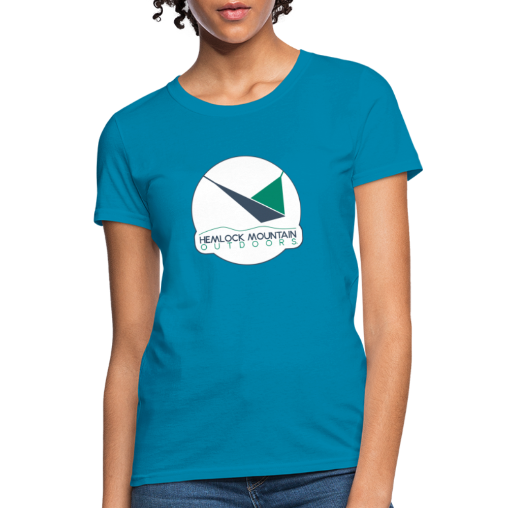 Hemlock Mountain Outdoors Logo Women's T-Shirt - turquoise
