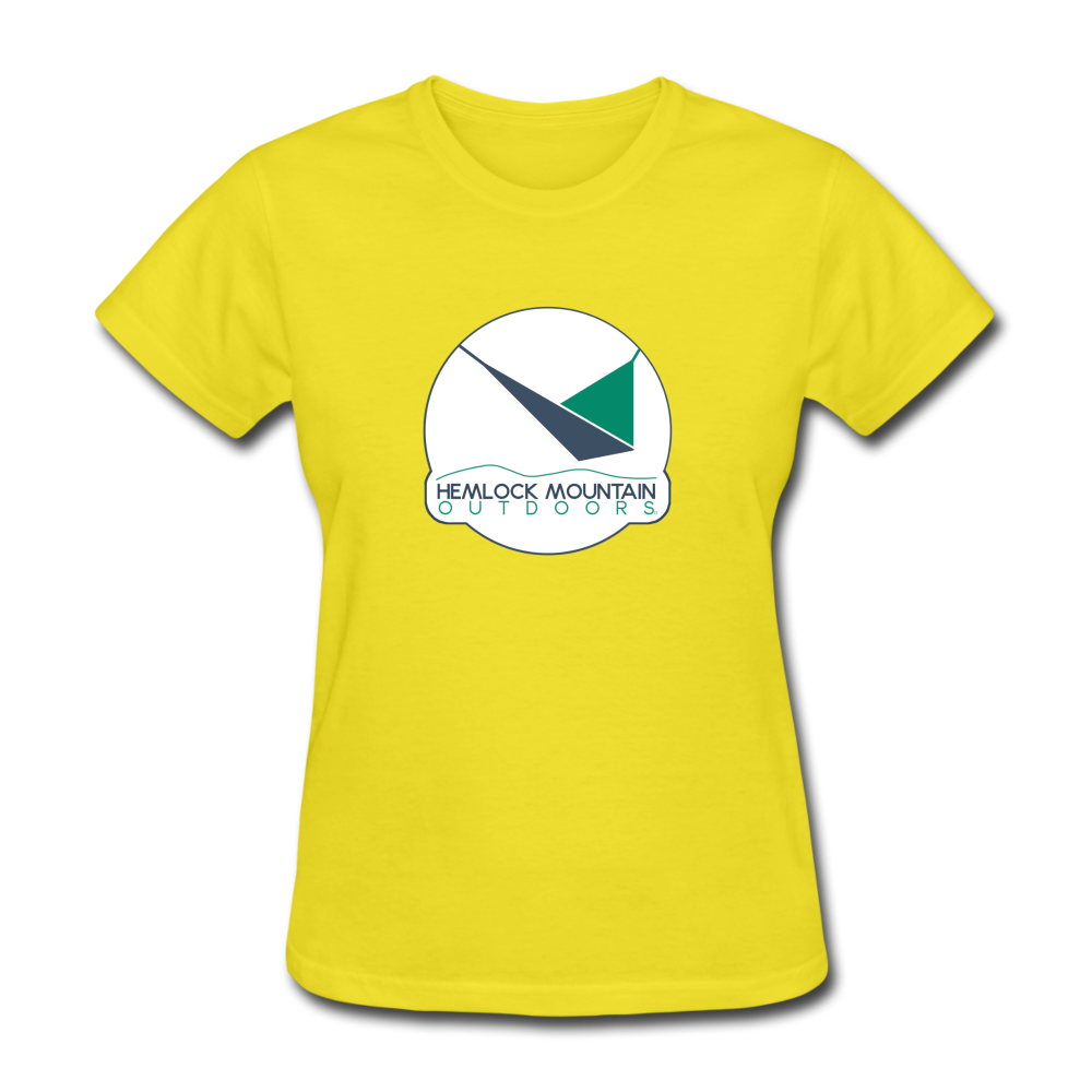 Hemlock Mountain Outdoors Logo Women's T-Shirt - yellow