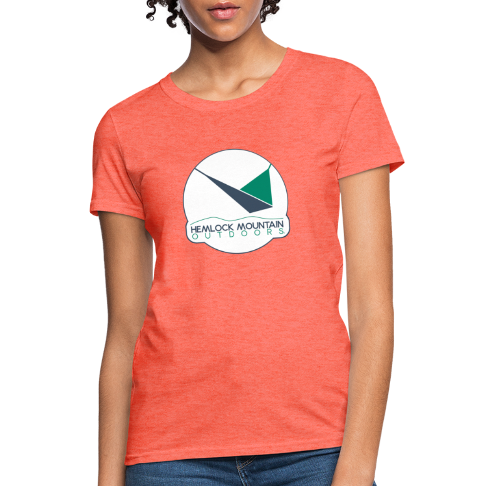 Hemlock Mountain Outdoors Logo Women's T-Shirt - heather coral