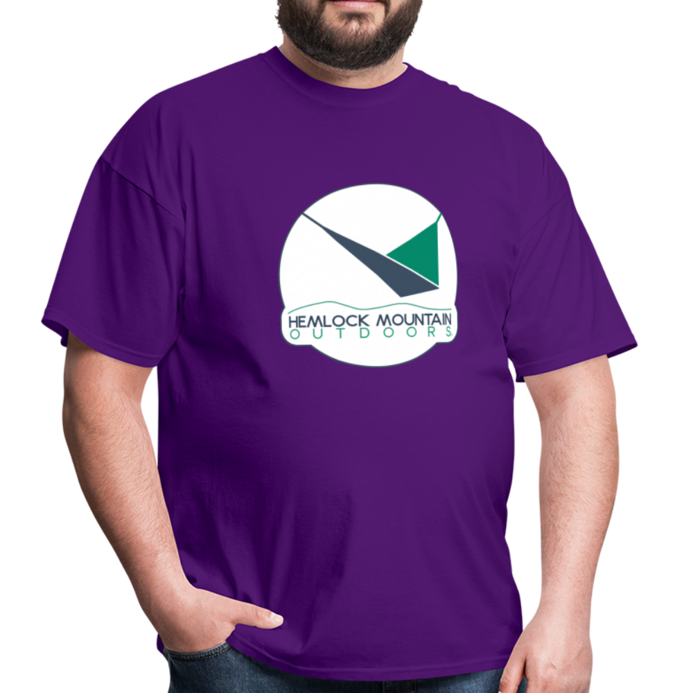 Hemlock Mountain Outdoors Logo Men's T-Shirt - purple