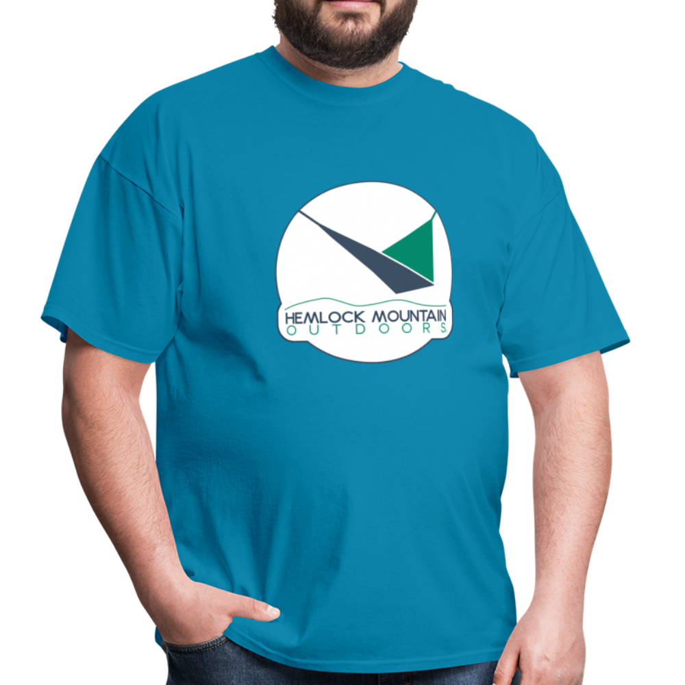 Hemlock Mountain Outdoors Logo Men's T-Shirt - turquoise